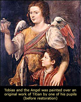 Tobias an an Archangel, ca. 1576-1580 by Titian (Tiziano Vecellio)