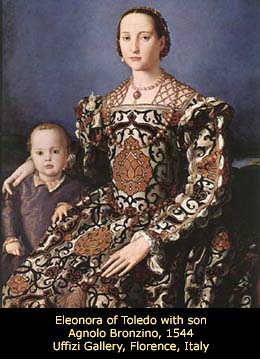Eleonora of Toledo with her Son, by Bronzino, 1544