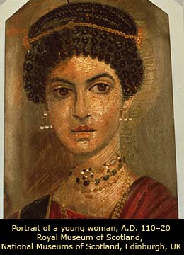 Portrait of a woman, ca. A.D. 110-120, Royal Museum of Scotland, Edinburgh, UK