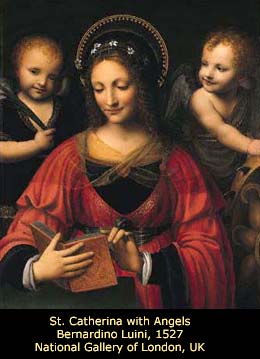 St. Catherine of  Alexandria by Bernardino Luini, 1527