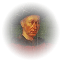 Portrait of Charles VII of France
by Jean Fouquet, 1445,
Musee National du Moyen Age,
Paris, France.
To see the full size click the image.
The image will appear in the new window.
