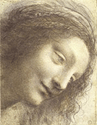 Woman head as Virgin by Leonardo da Vinci, 1508-11, 
National Gallery of Art, 
London, UK. 
To see the full size click the image.
The image will appear in the new window.